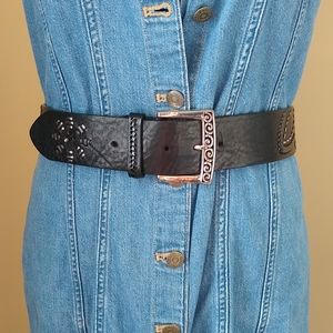 BRIGHTON Wide Leather Belt